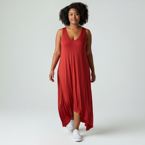 Kate & Mallory Dresses & Skirts - Kate & Mallory Women’s Vibrant Red Sleeveless Garment Maxi Dress Size XL NWOT